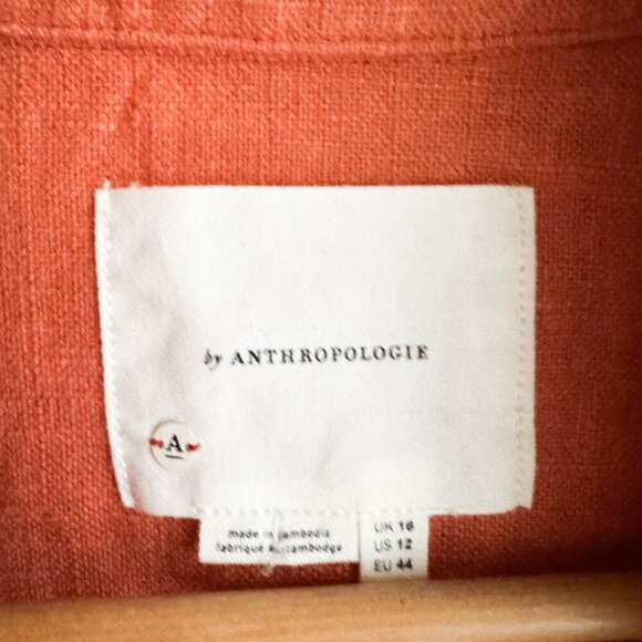 Anthropologie Linen Blend Relaxed Fit Casual Blazer 12 - Picture 4 of 6